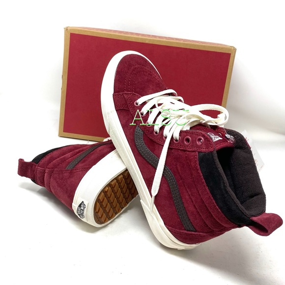 VANS SK8-HI MTE Suede Burgundy Red High Top Hiking Shoes Boots Women VN0A4BV7XKL - Picture 9 of 11